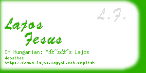 lajos fesus business card